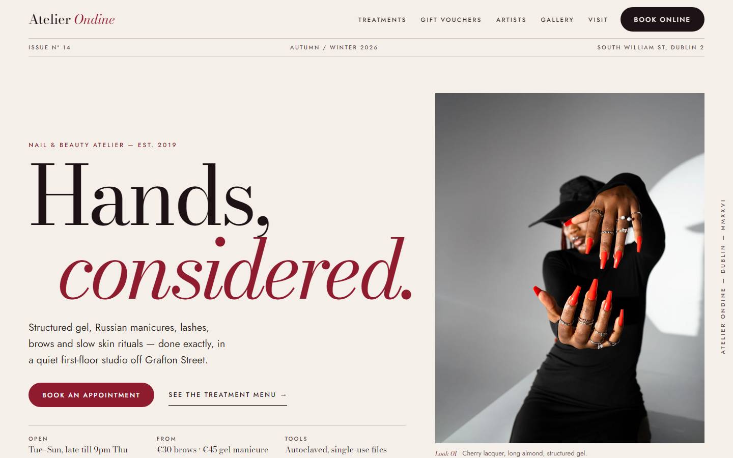 Atelier Ondine: Nail & beauty studio, Dublin