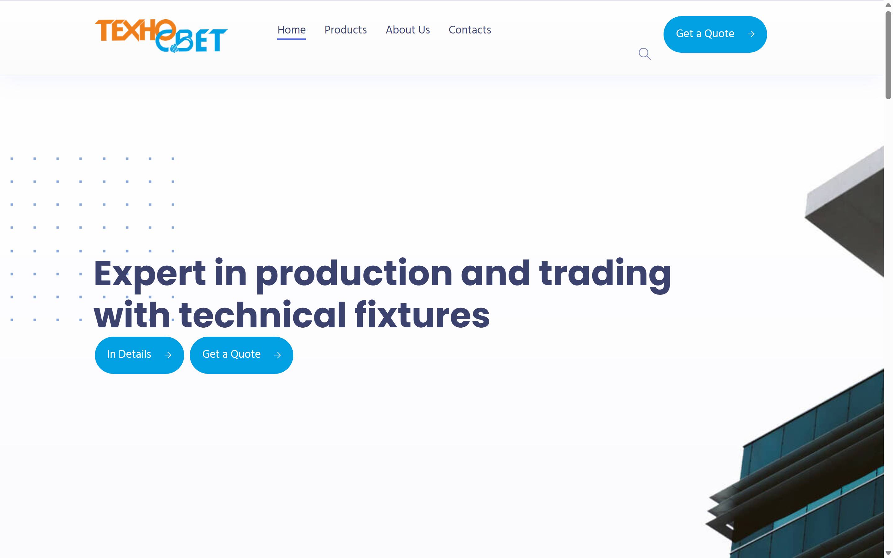 Valkov Technosvet LTD: An English-language corporate website with a full product catalogue and a Get a Quote flow for a Bulgarian manufacturer of general, industrial and custom lighting.